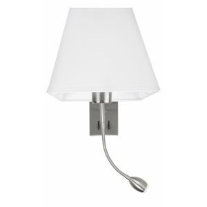 Nova Luce Elegantní nástěnná lampa Valencia s LED diodou na flexibilním rameni - 40 W / 3 W LED, chrom NV 8127402